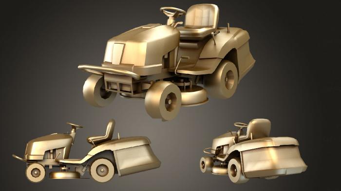 نموذج ثلاثي الأبعاد لآلة CNC السيارات والنقل ركوب جزازة العشب